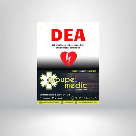 Affiche autocollante bidirectionnelle – Groupe Medic