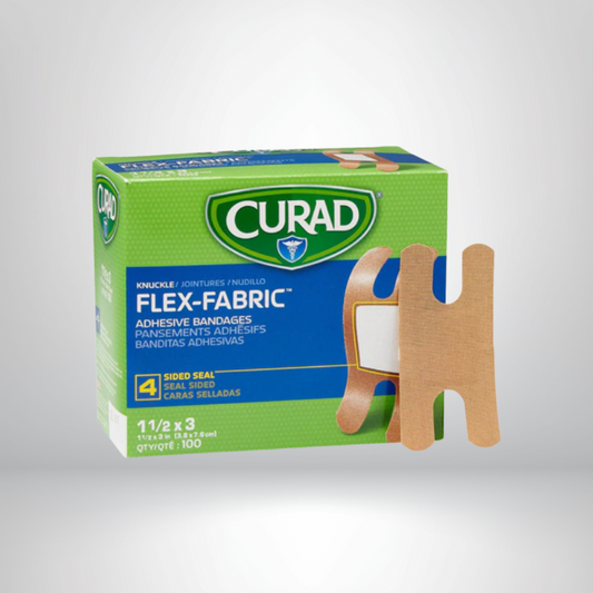 Pansements adhésifs à jointure CURAD Flex-Fabric - Boîte de 100