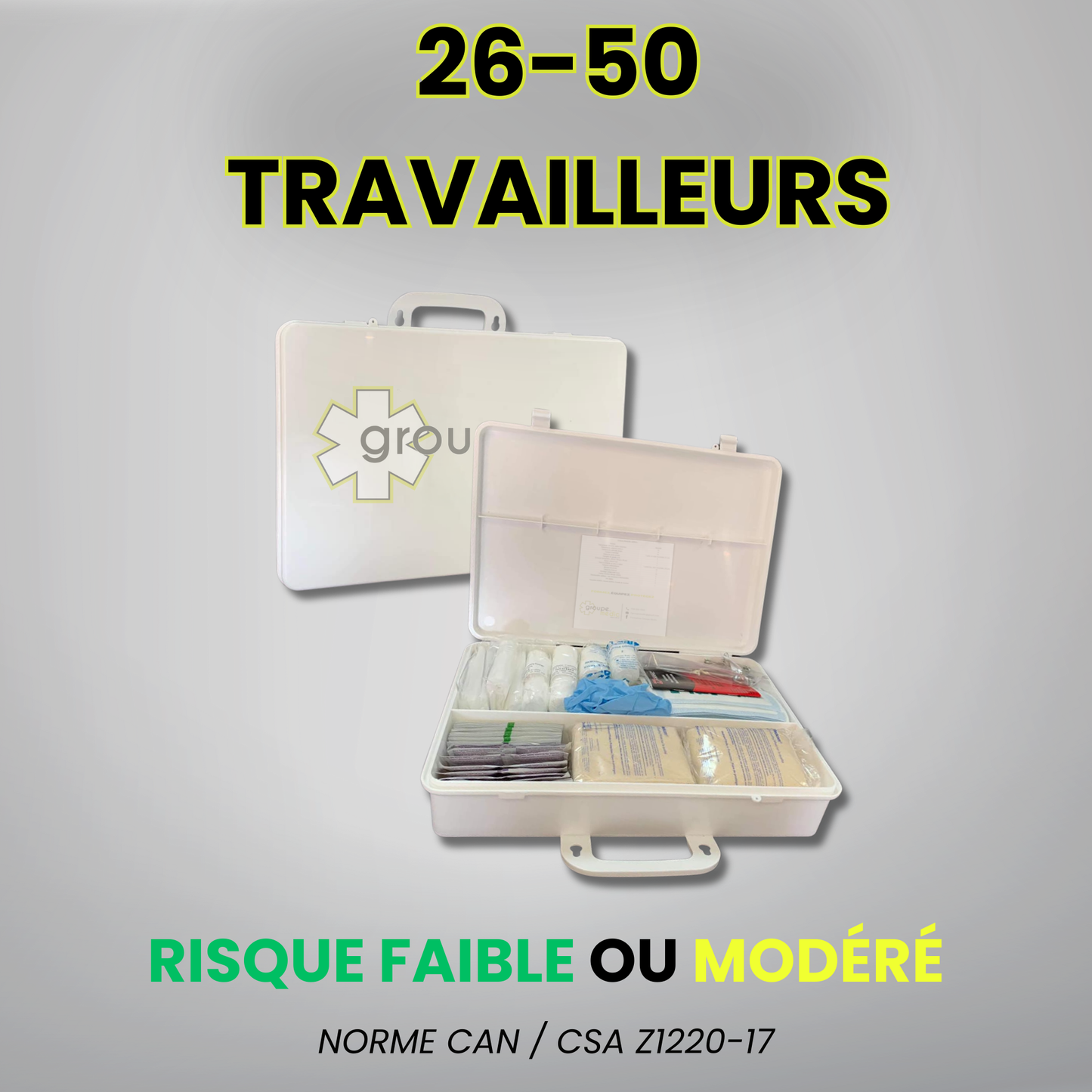 Trousse de base - 26 à 50 travailleurs - Risque Faible ou modéré