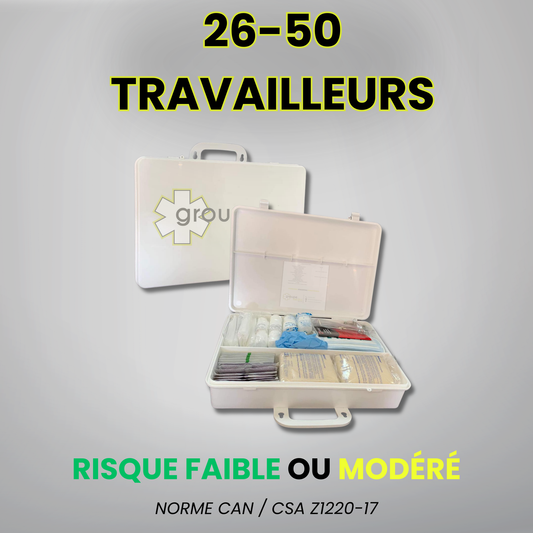 Trousse de base - 26 à 50 travailleurs - Risque Faible ou modéré
